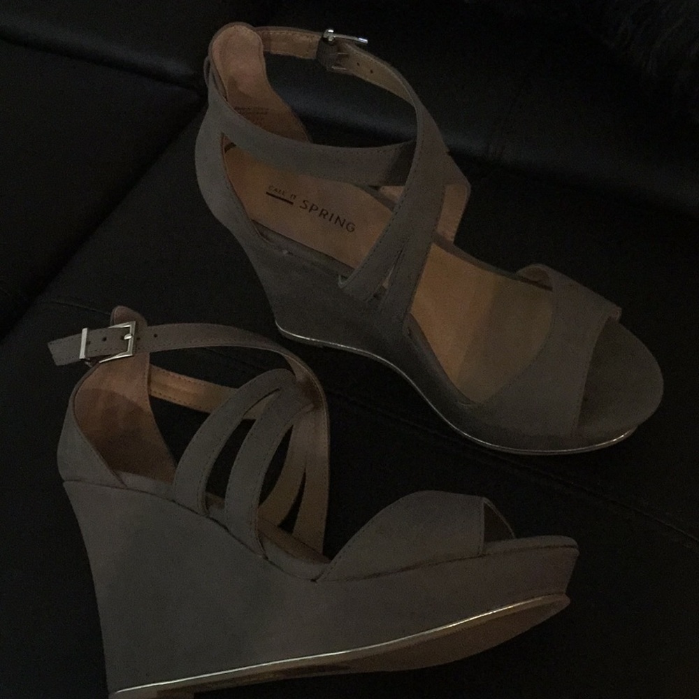 Call it Spring, grey wedges
